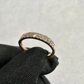 14kt Rose Gold Double Row Diamond Band