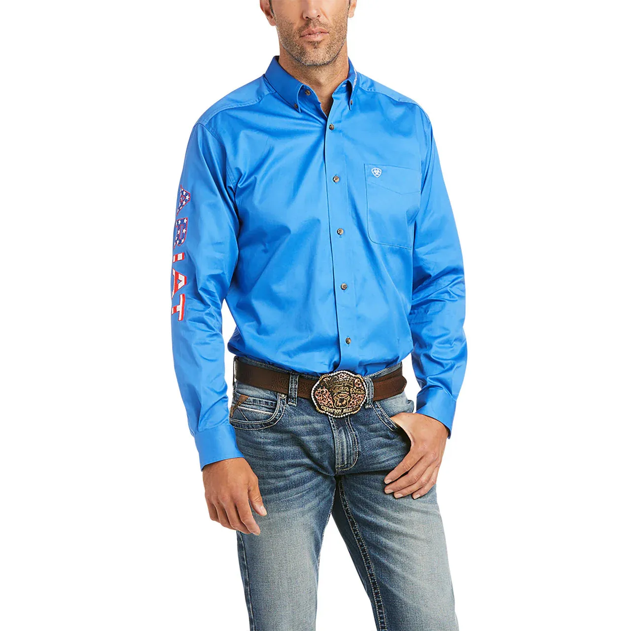 6436 Ariat Men's Team Logo Fitted Button Down Shirt