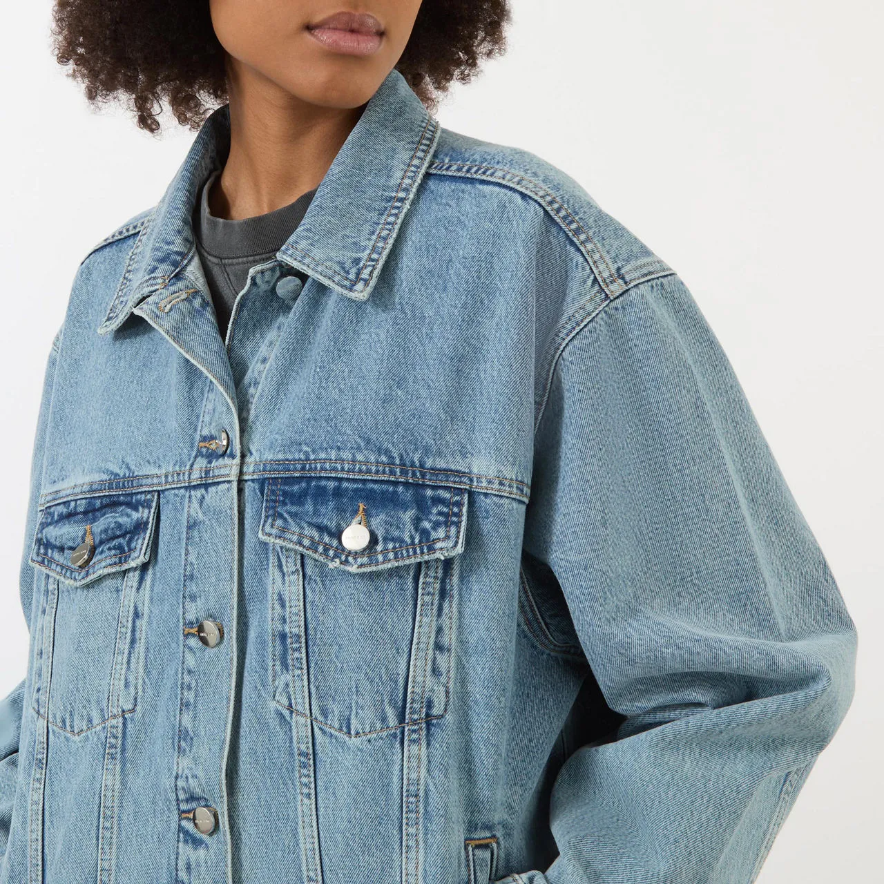 ANINE BING Rory Denim Jacket - Vintage Blue