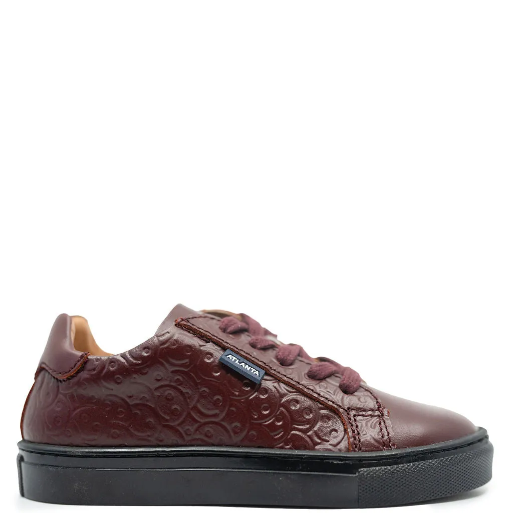 Atlanta Mocassin Burgundy Smiley Sneaker