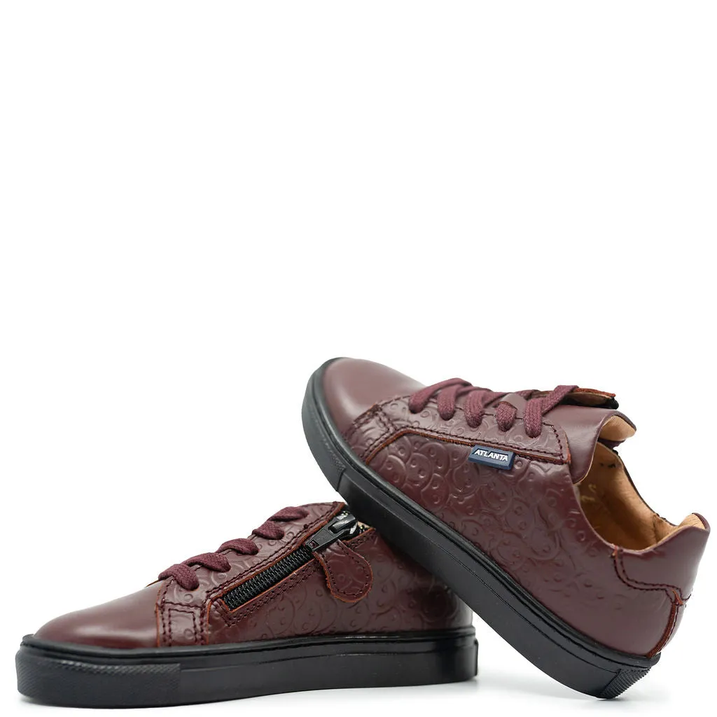 Atlanta Mocassin Burgundy Smiley Sneaker