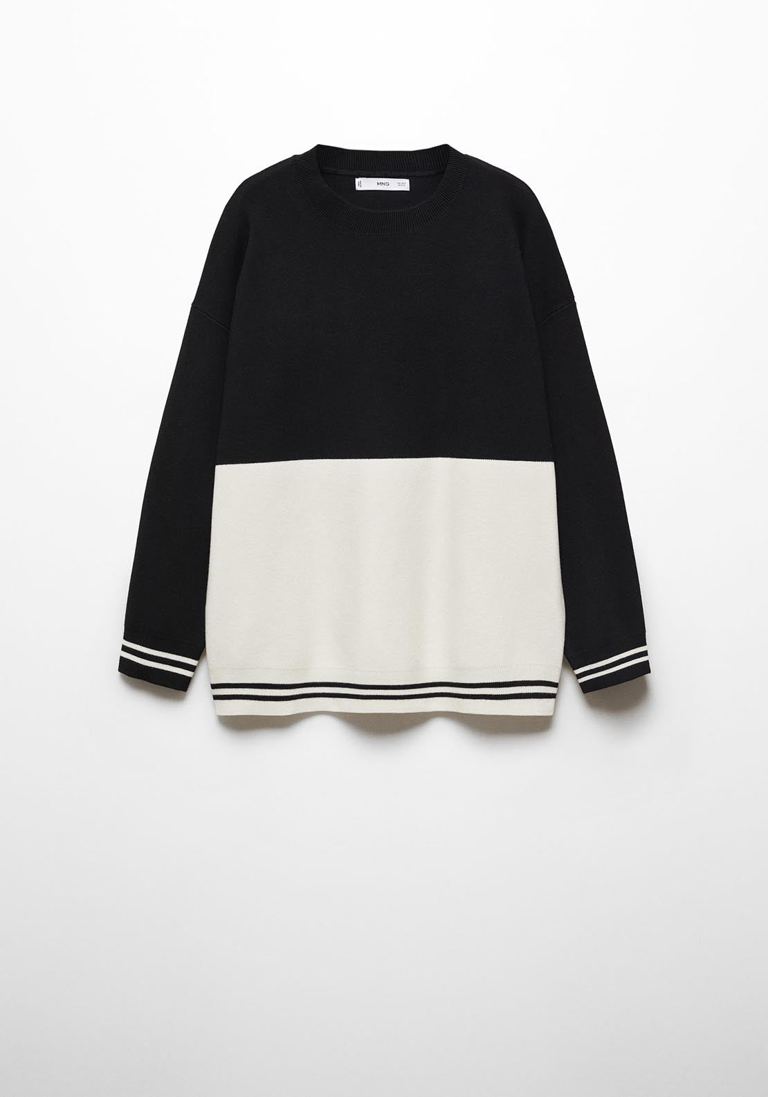 Bicolour knit sweater