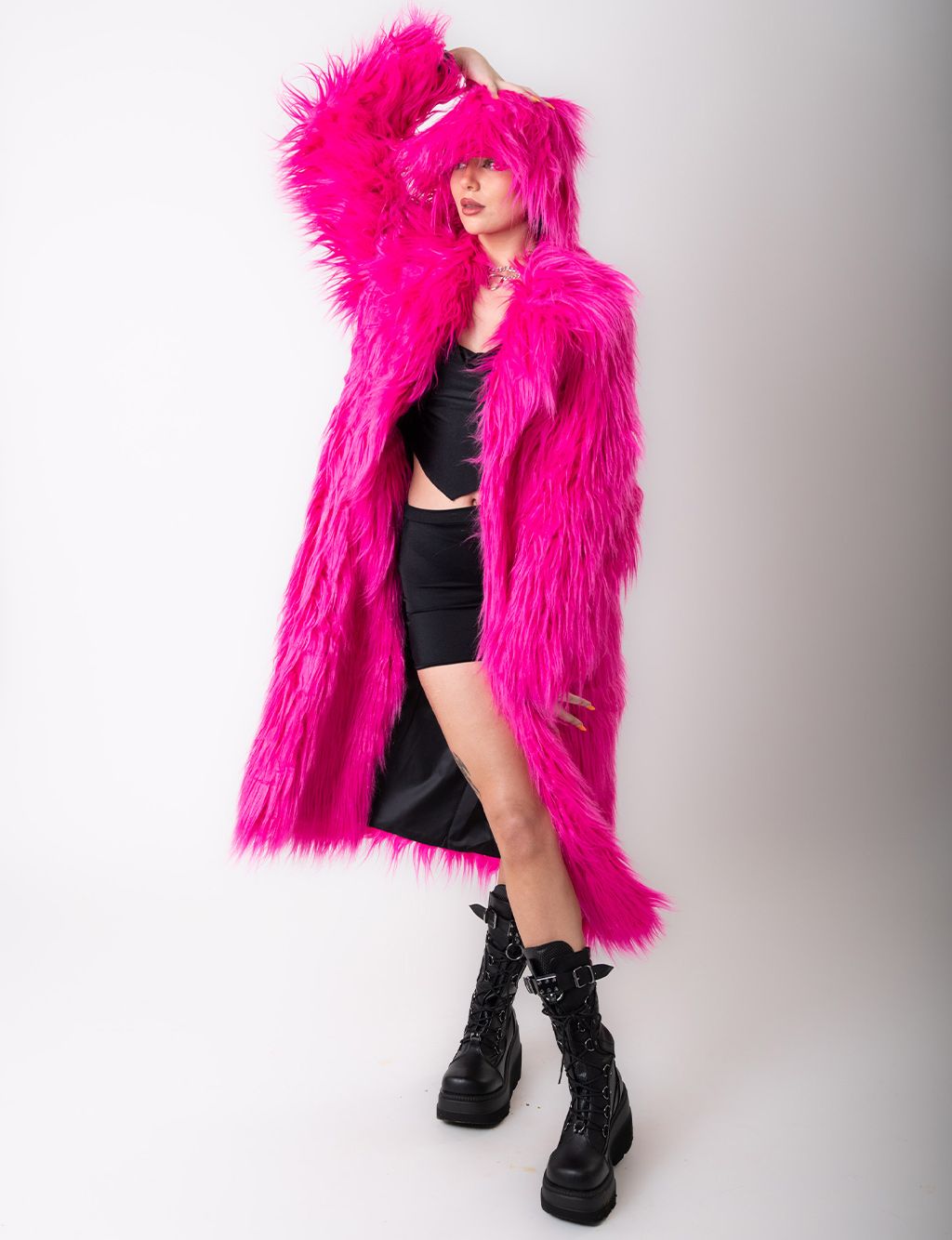 BIMBO DREAMZ FAUX FUR JACKET - LONG LENGTH  MADE 4 U 