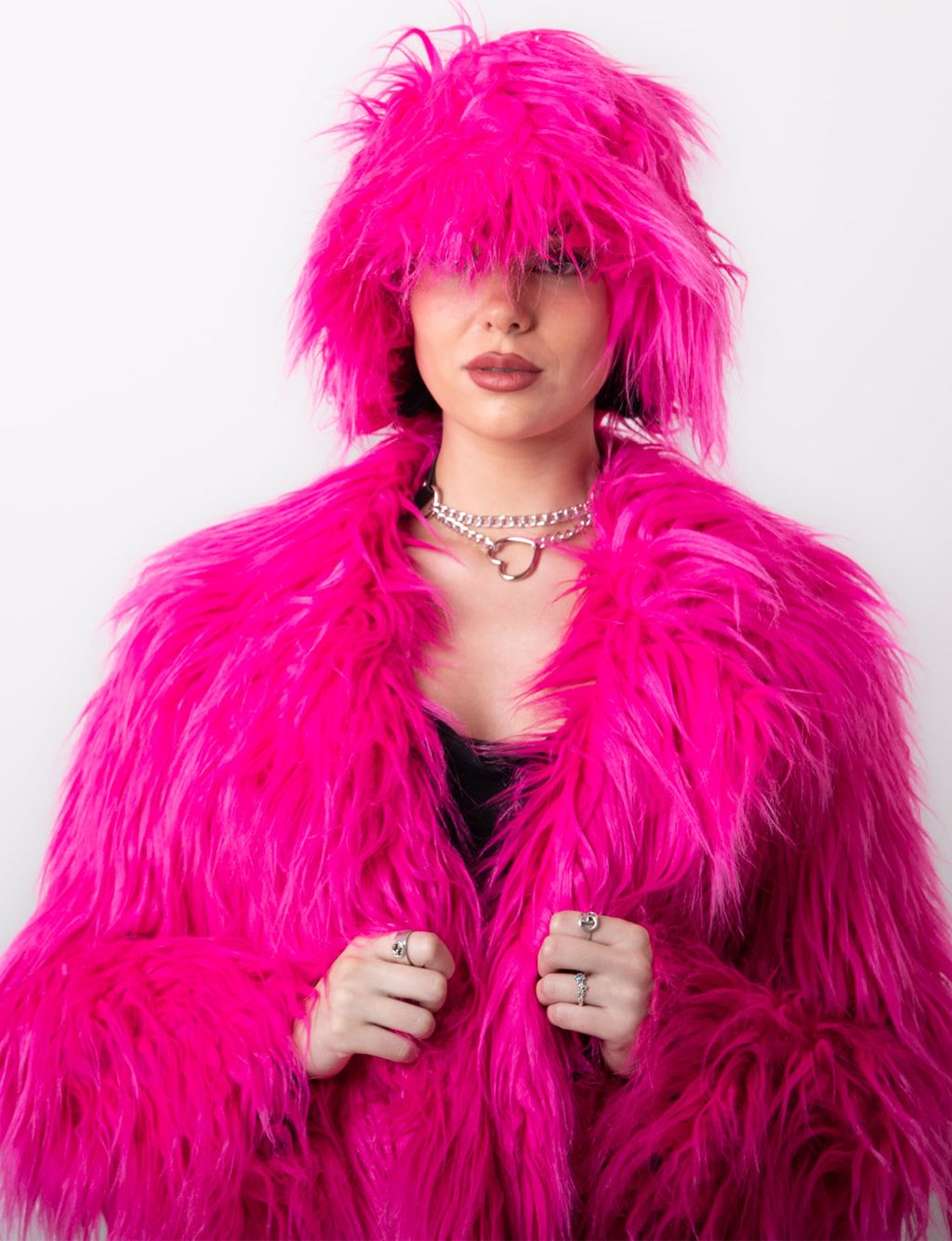 BIMBO DREAMZ FAUX FUR JACKET - LONG LENGTH  MADE 4 U 