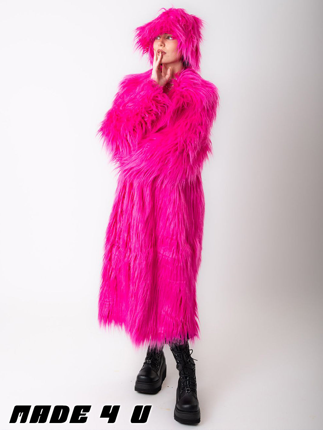 BIMBO DREAMZ FAUX FUR JACKET - LONG LENGTH  MADE 4 U 