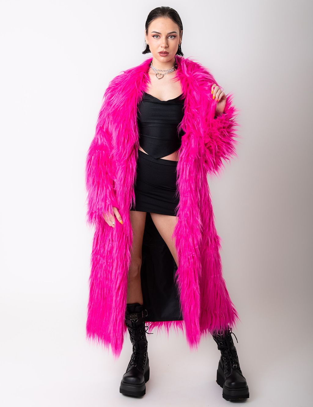 BIMBO DREAMZ FAUX FUR JACKET - LONG LENGTH  MADE 4 U 