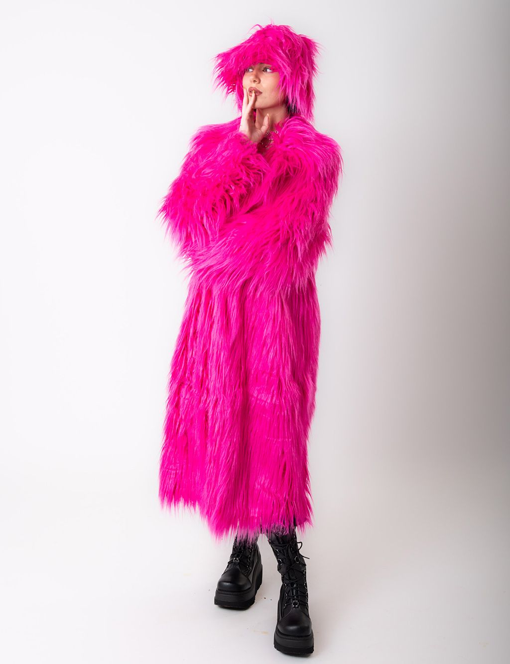 BIMBO DREAMZ FAUX FUR JACKET - LONG LENGTH  MADE 4 U 