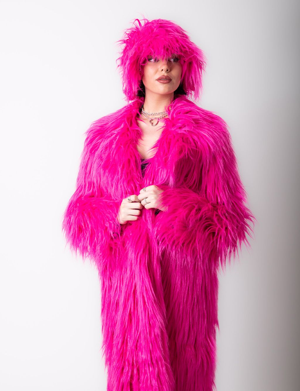 BIMBO DREAMZ FAUX FUR JACKET - LONG LENGTH  MADE 4 U 