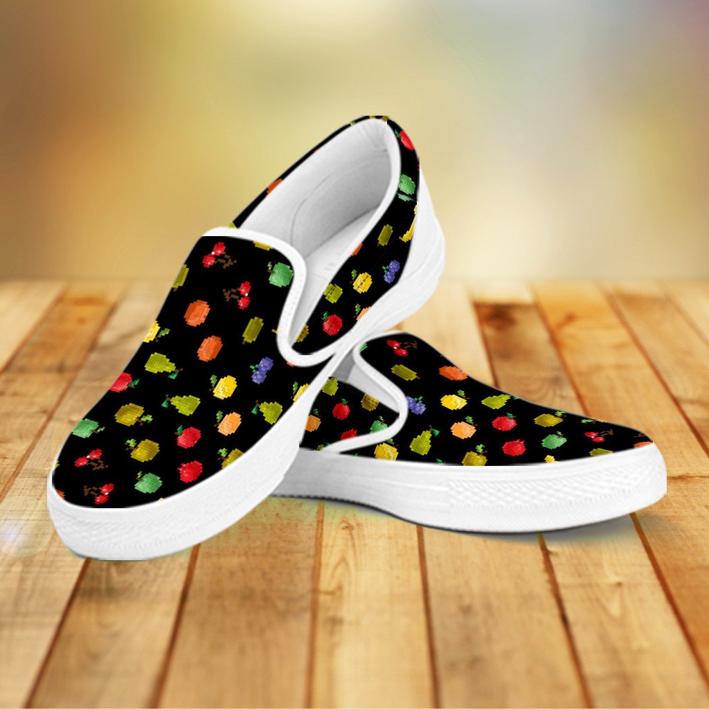 Bitmap Fruit Slip On Shoes