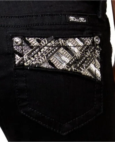 Black Aztec Embellished Skinny