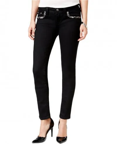 Black Aztec Embellished Skinny