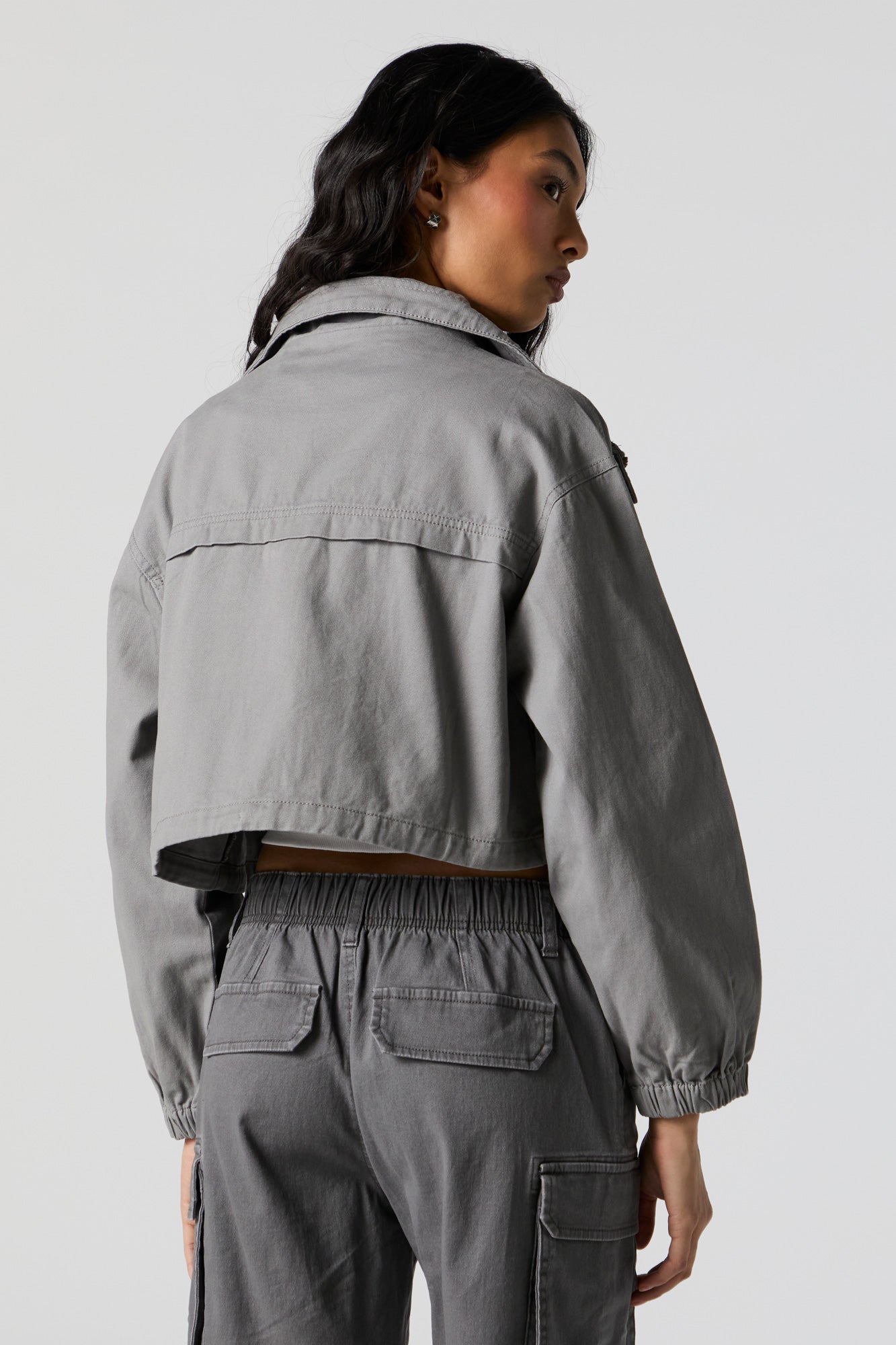 Blouson cargo avec fermeture à glissière