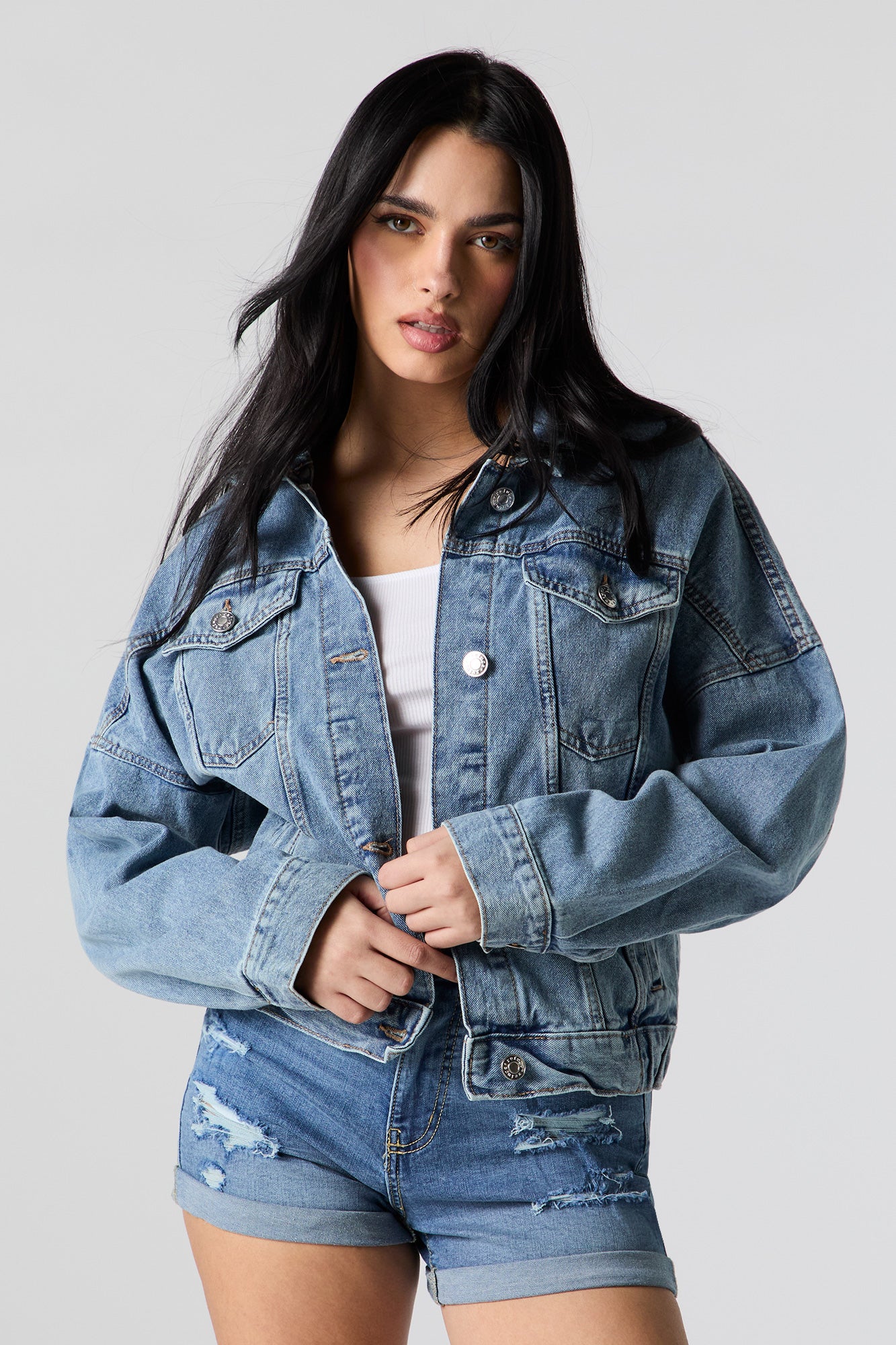 Blouson cintré en denim