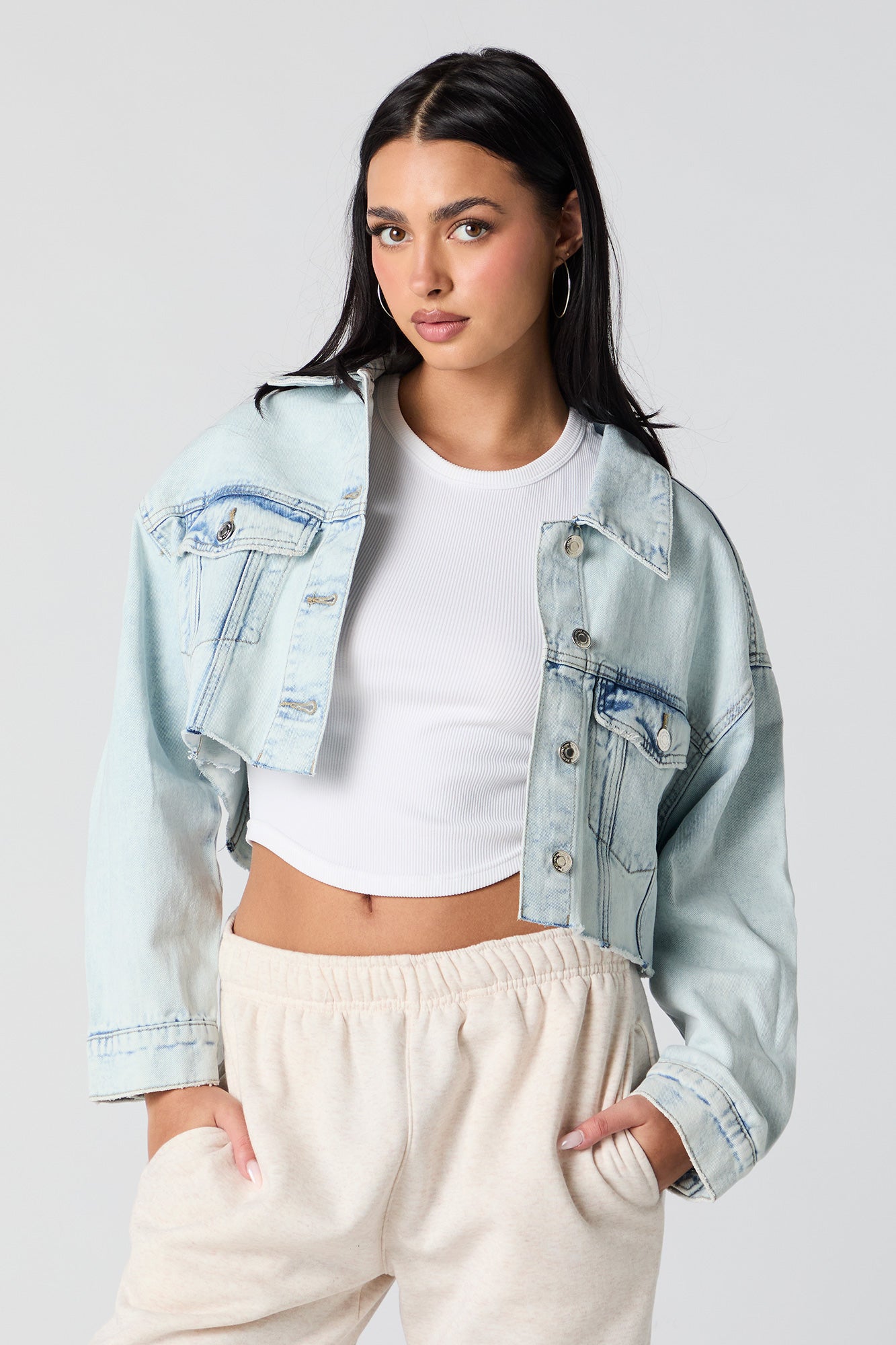 Blouson court en denim