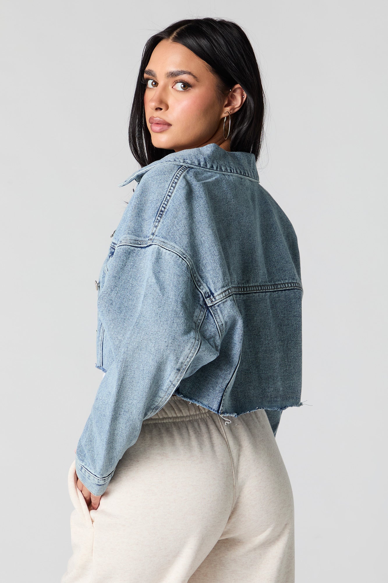 Blouson court en denim