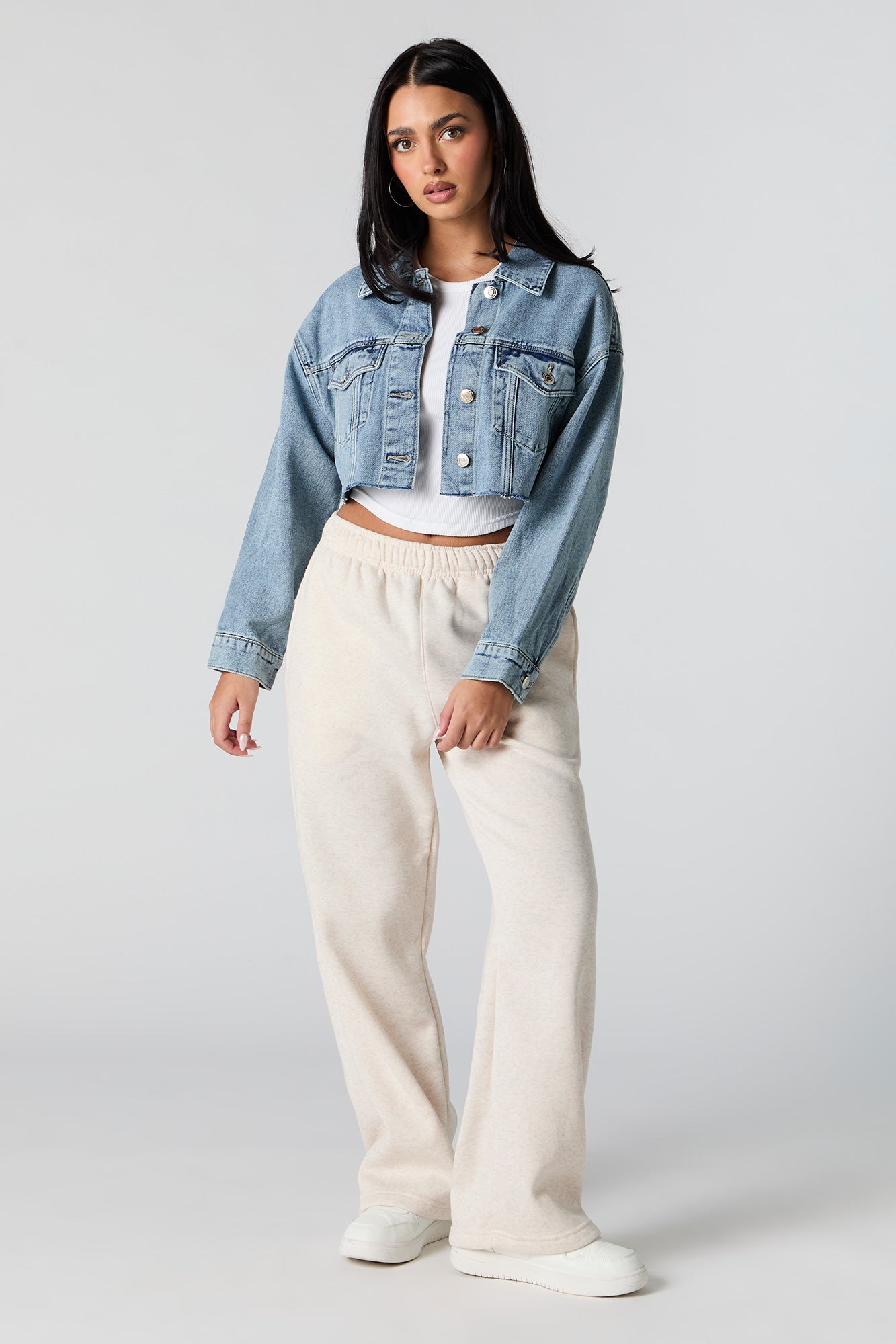 Blouson court en denim