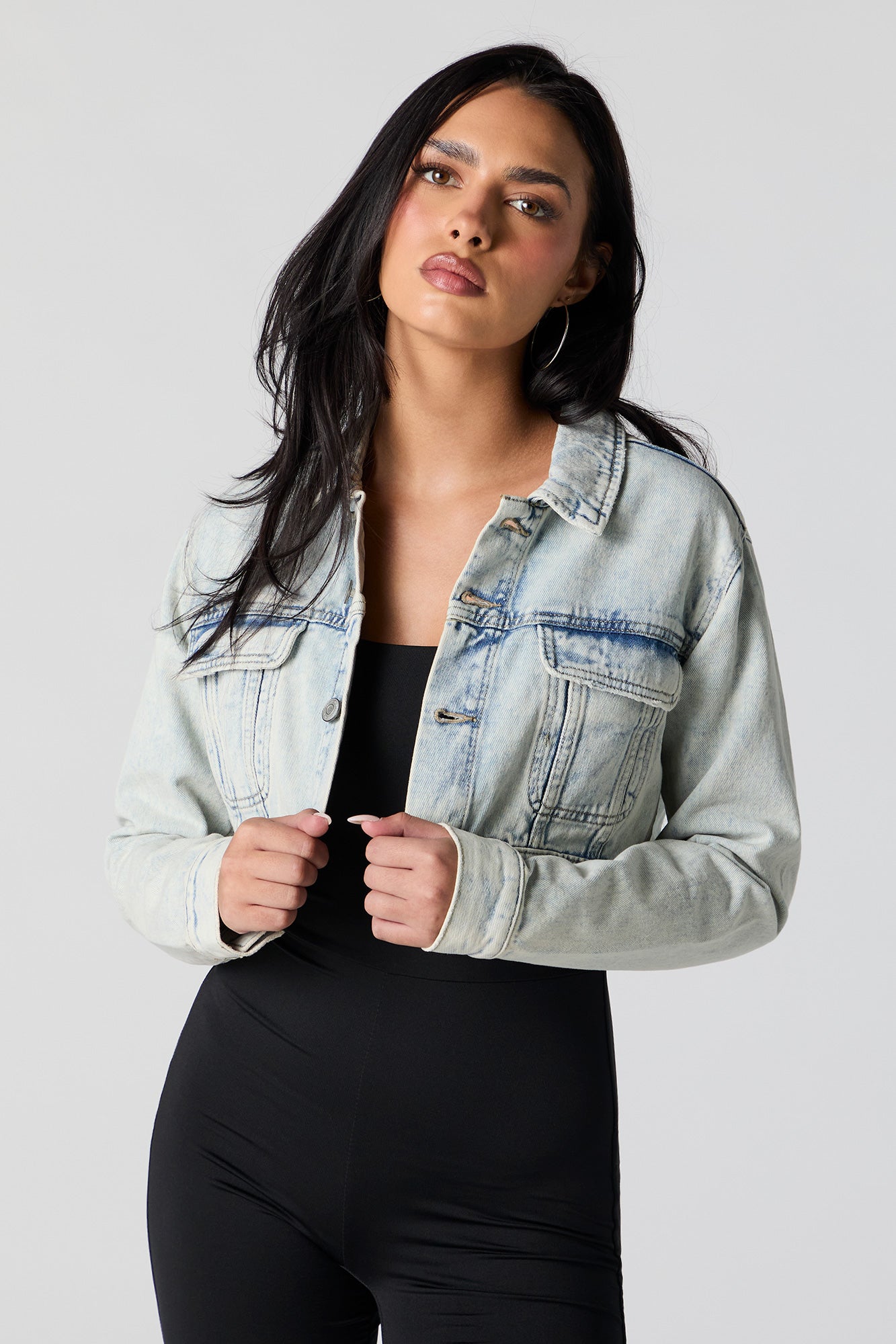 Blouson ultracourt en denim