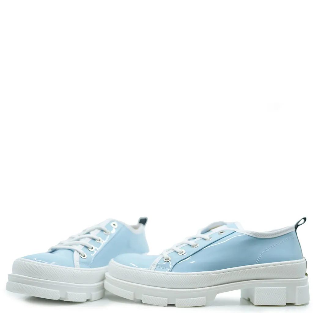 Blublonc Sky Blue Patent Chunky Sneaker