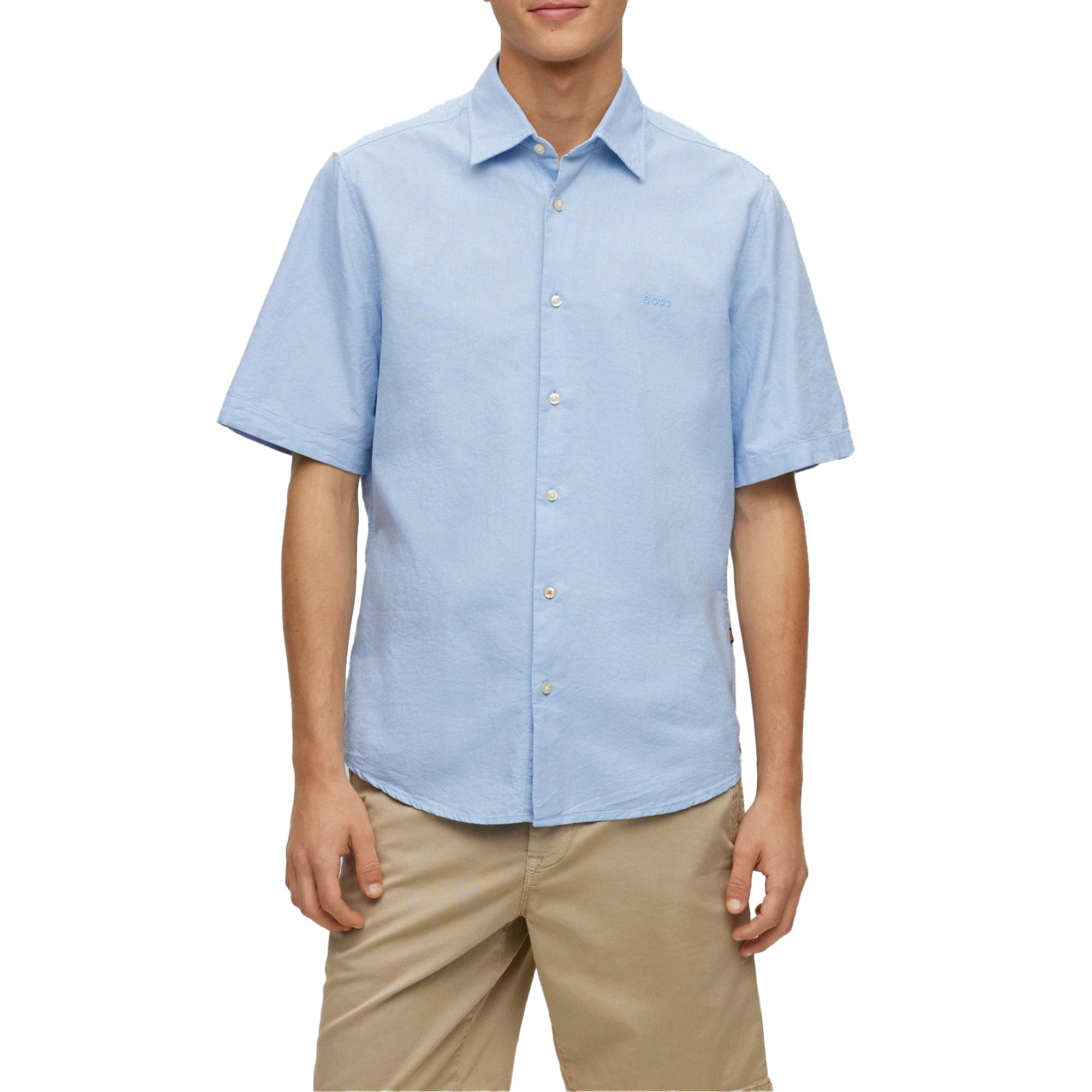 Boss Rash 2 Oxford Short Sleeve Shirt - Sky Blue