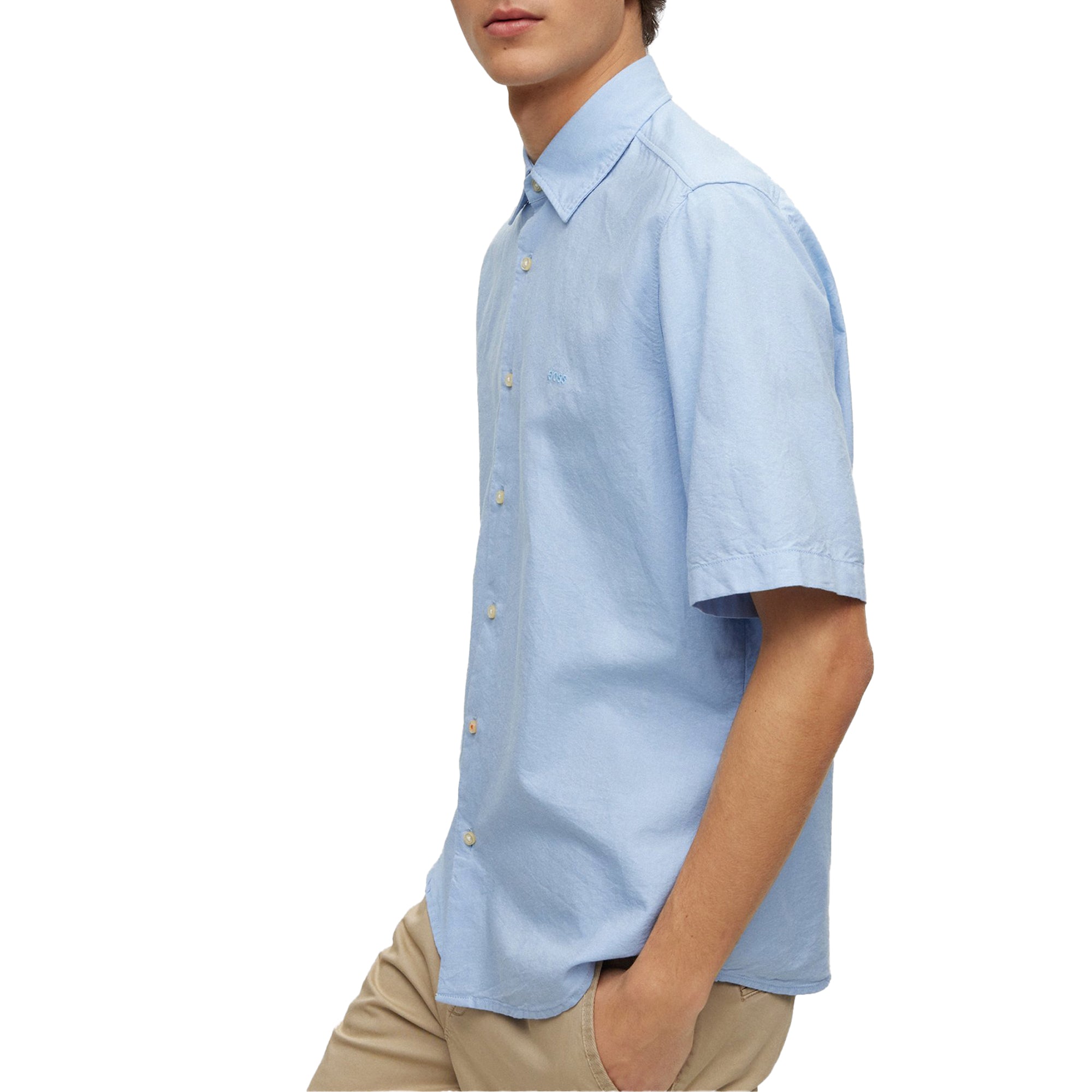 Boss Rash 2 Oxford Short Sleeve Shirt - Sky Blue