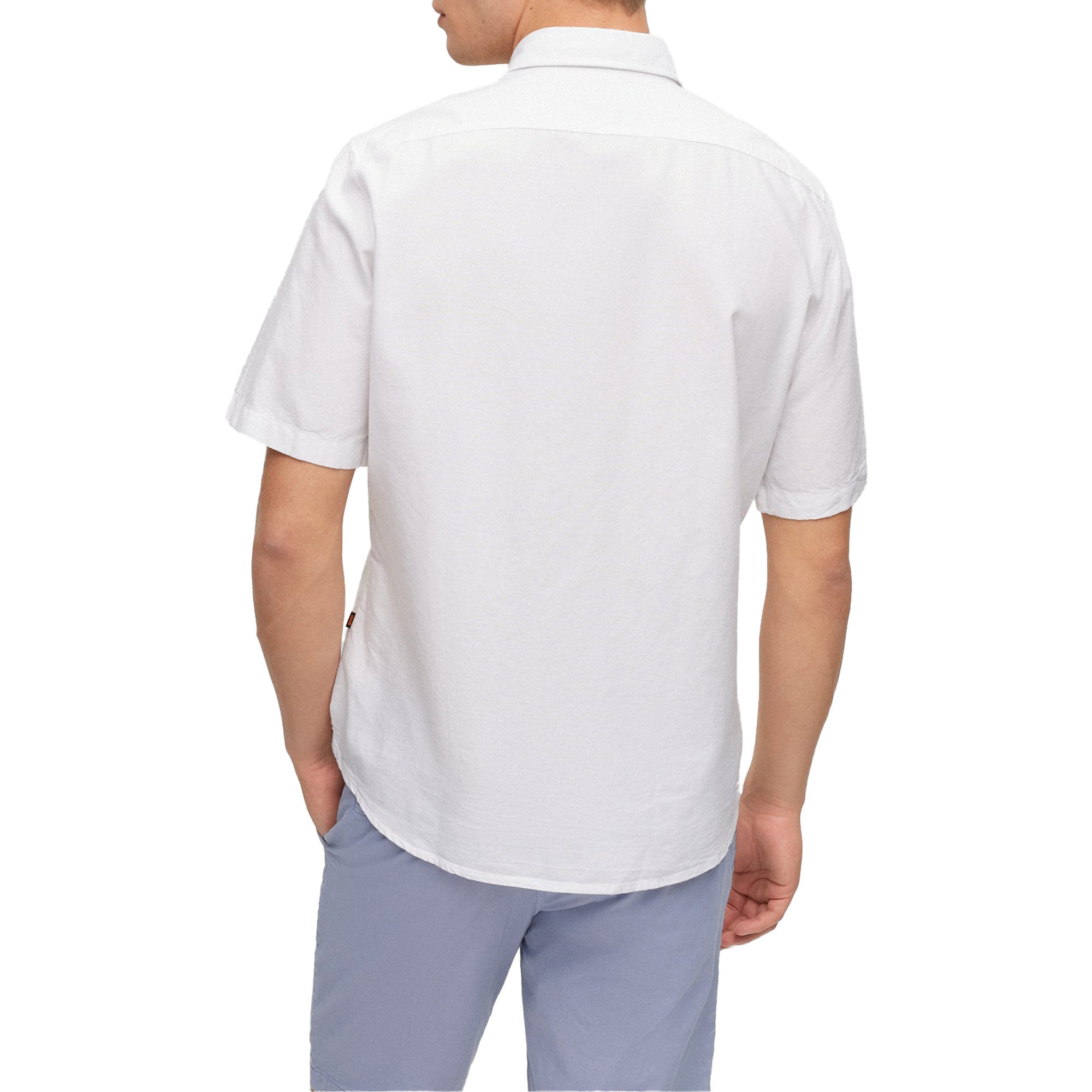 Boss Rash 2 Oxford Short Sleeve Shirt - White