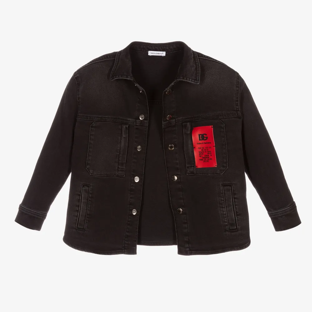 Boys Black Denim Jacket