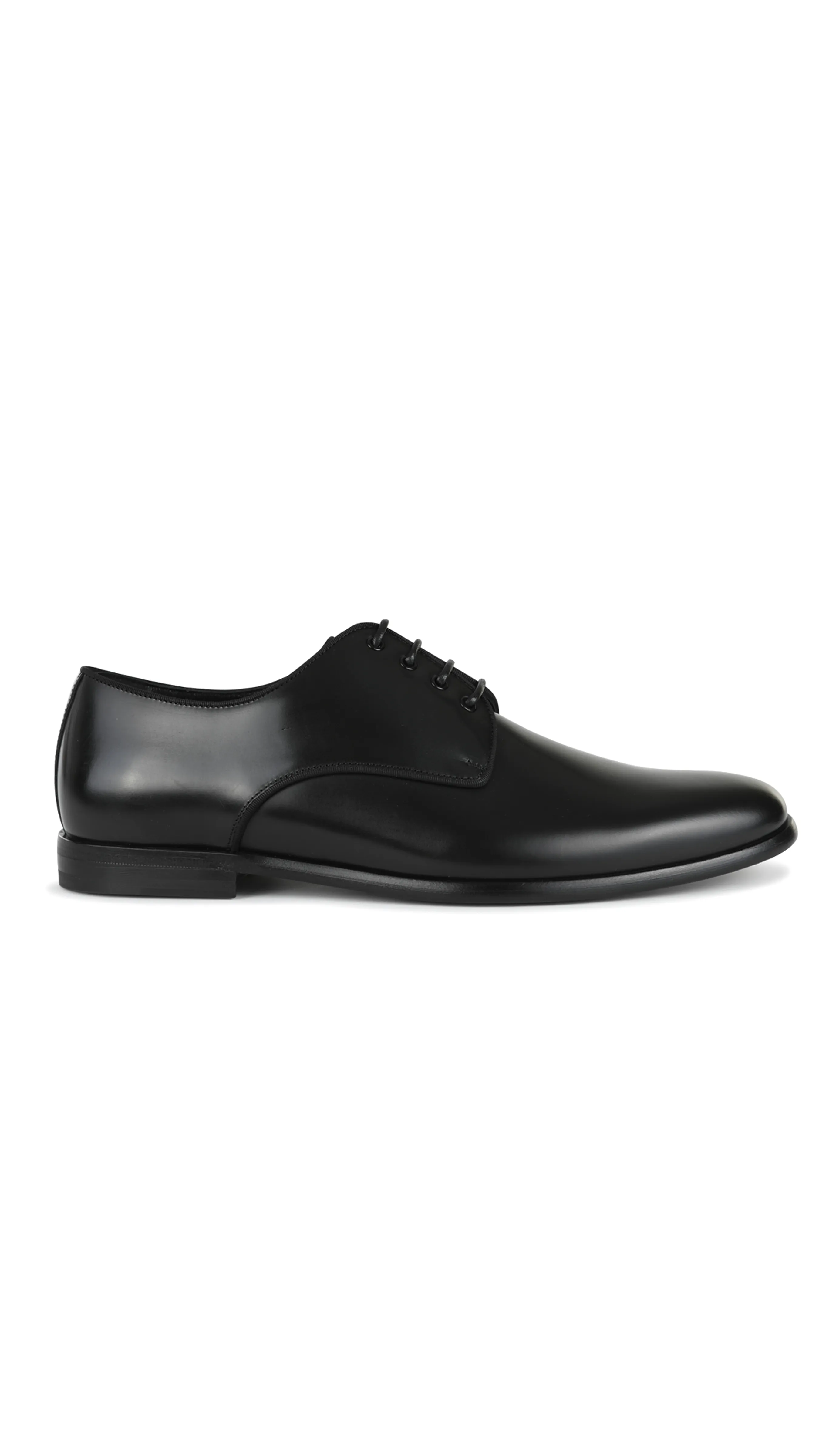 Brushed Calfskin Derby Shoes - Black