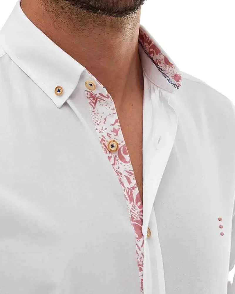 Button Down Shirt with Contrast Details