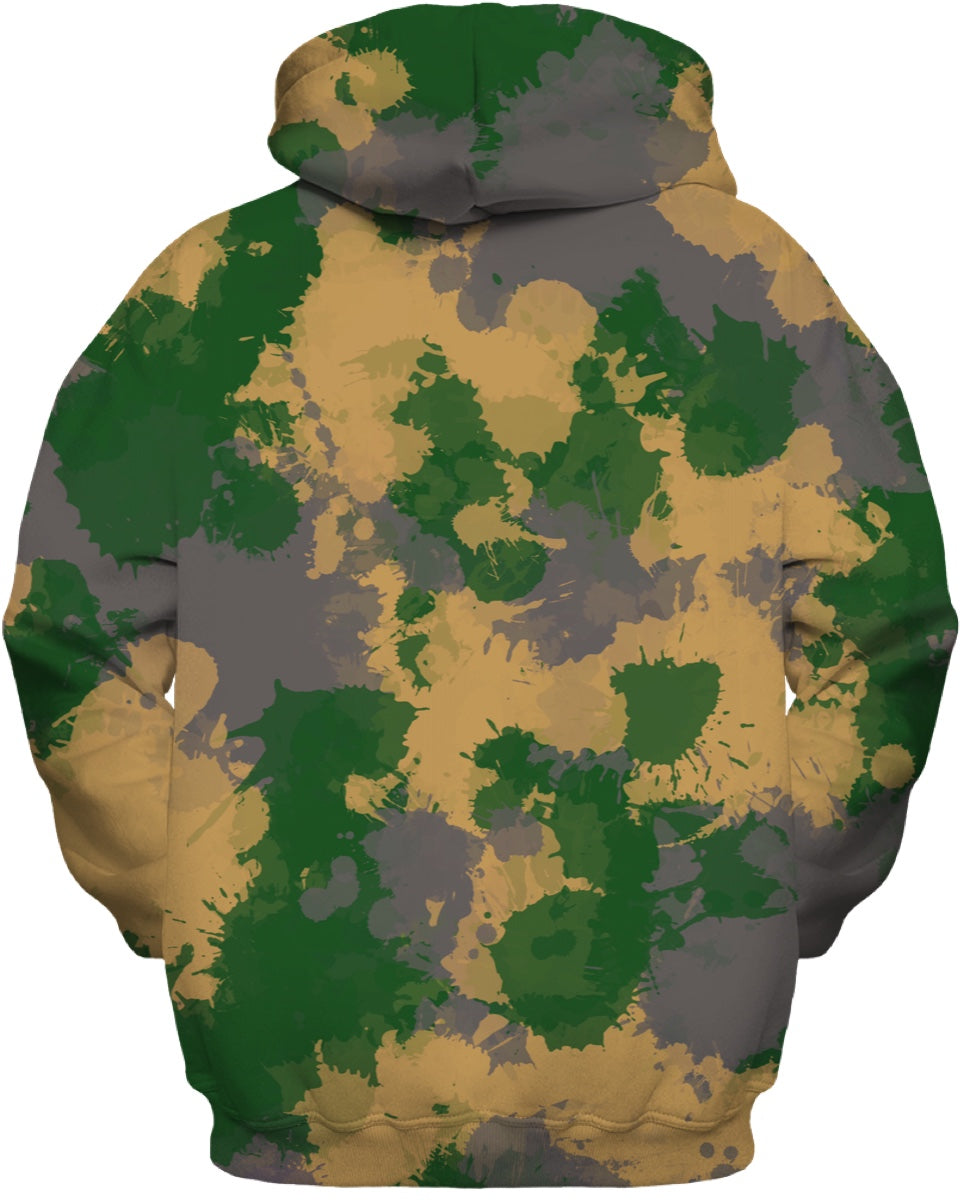 Camo Paint Splatter Zip-Up Hoodie