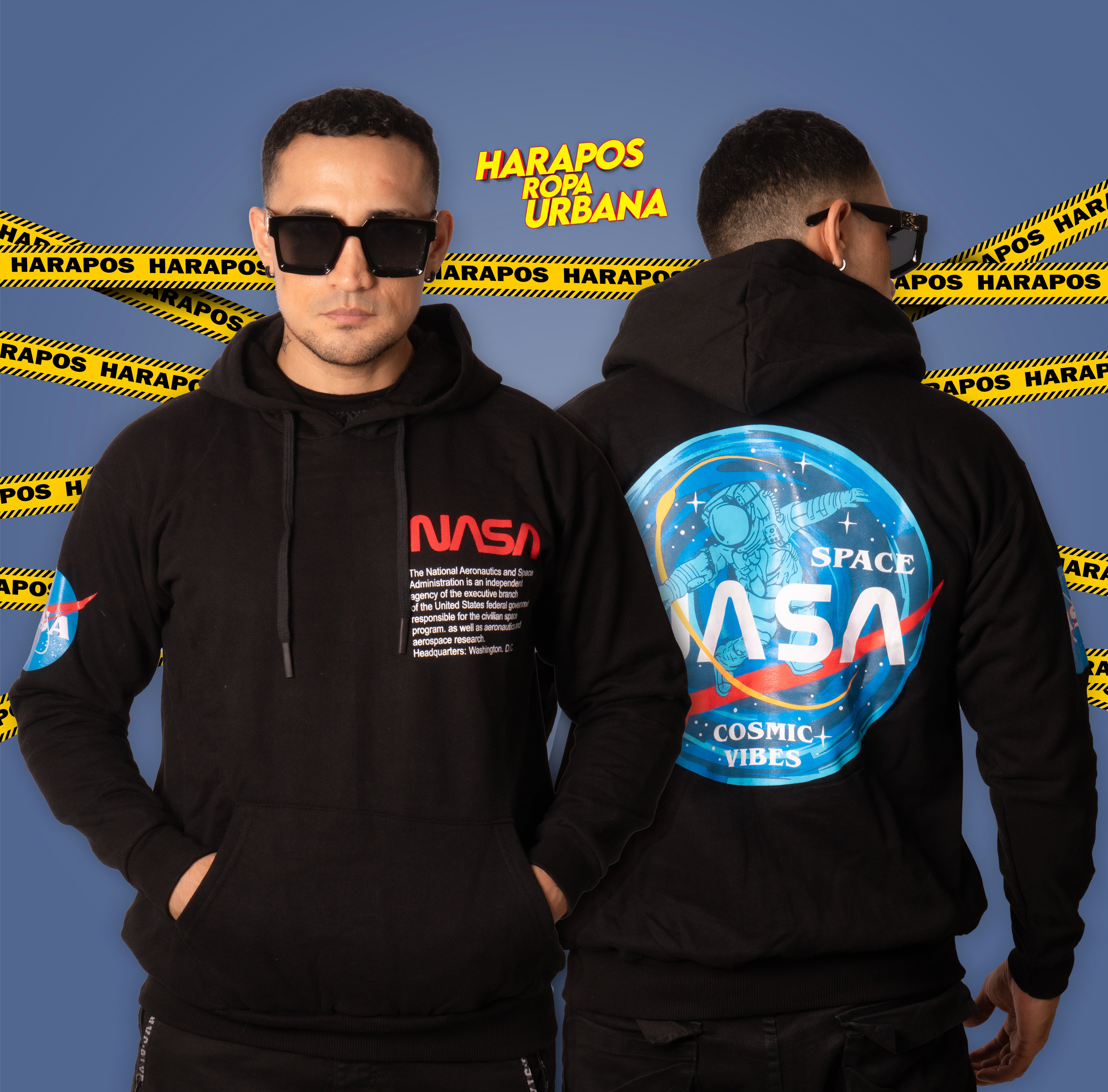 Canguro Nasa Cosmic vibes 2024 negro