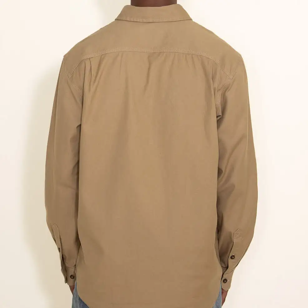 Carhartt Midweight Canvas Long Sleeve Shirt Khaki