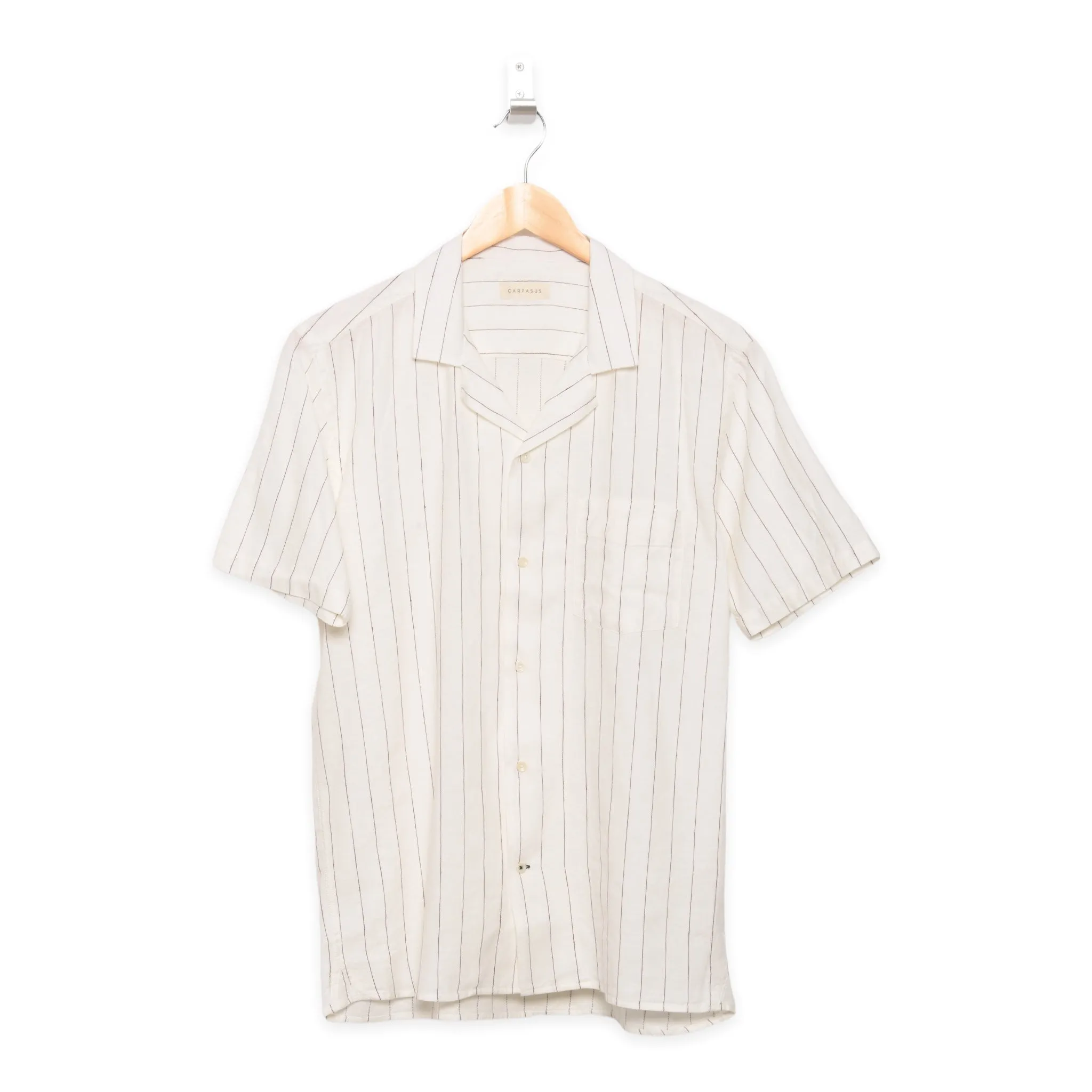 Carpasus short sleeve shirt Verita rust stripes