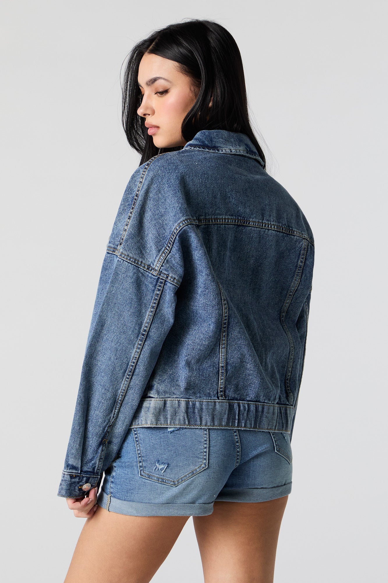 Cinched Denim Jacket