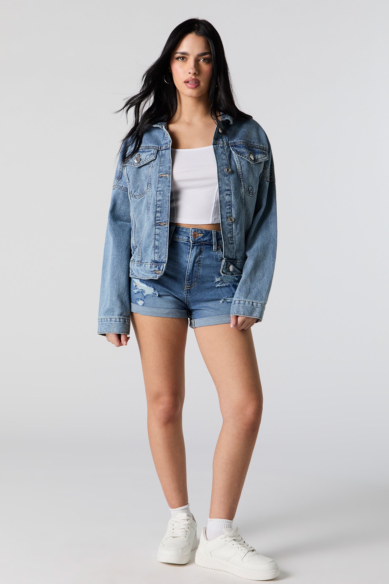 Cinched Denim Jacket