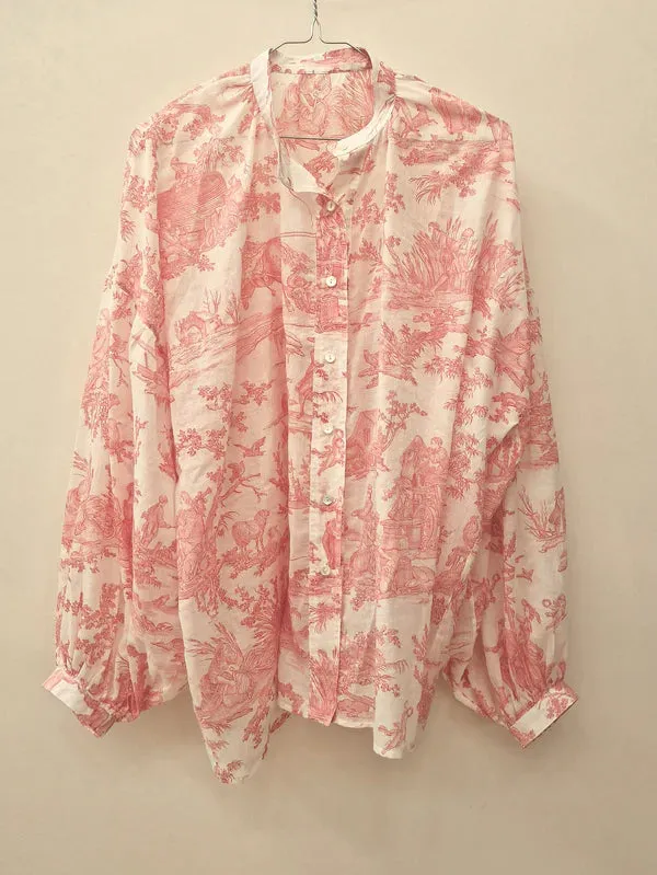 Claramonte Blouse - Delice Birds - (ink or pink)