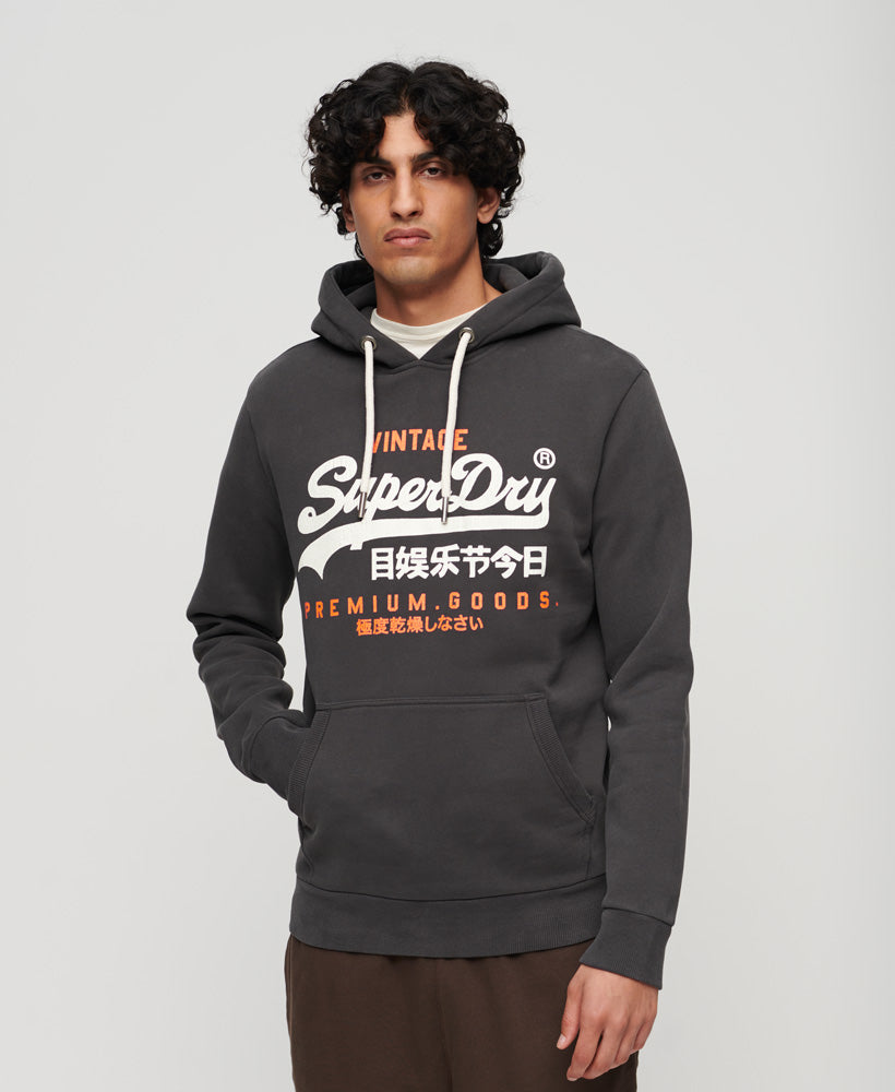 Classic Vintage Logo Heritage Hoodie | Washed Black