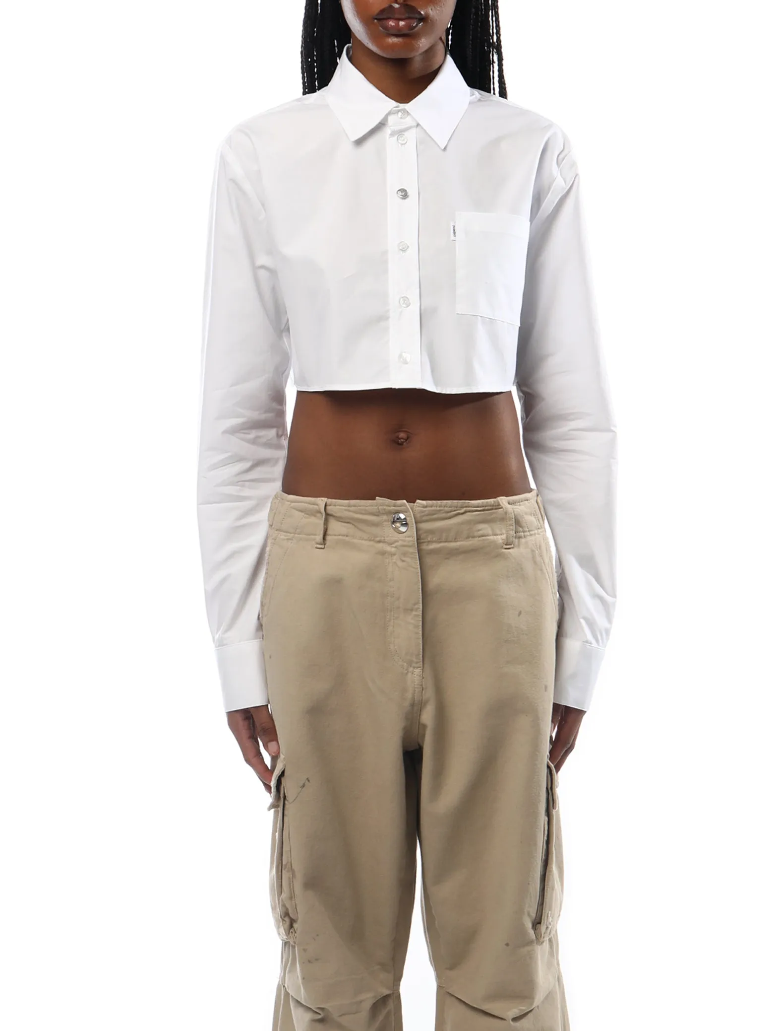 Coperni Cropped White Shirt