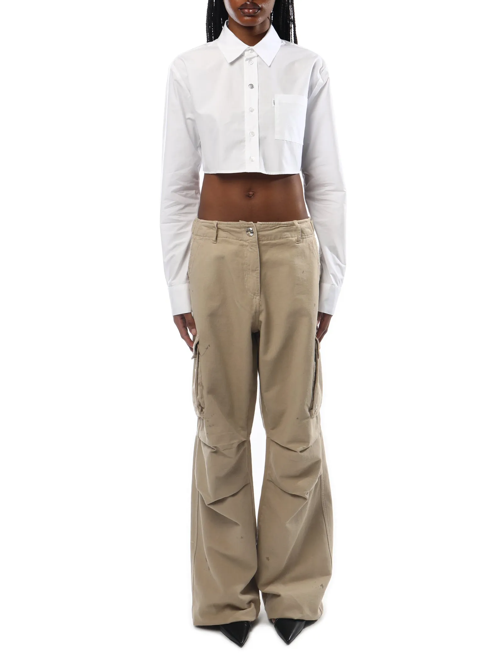 Coperni Cropped White Shirt