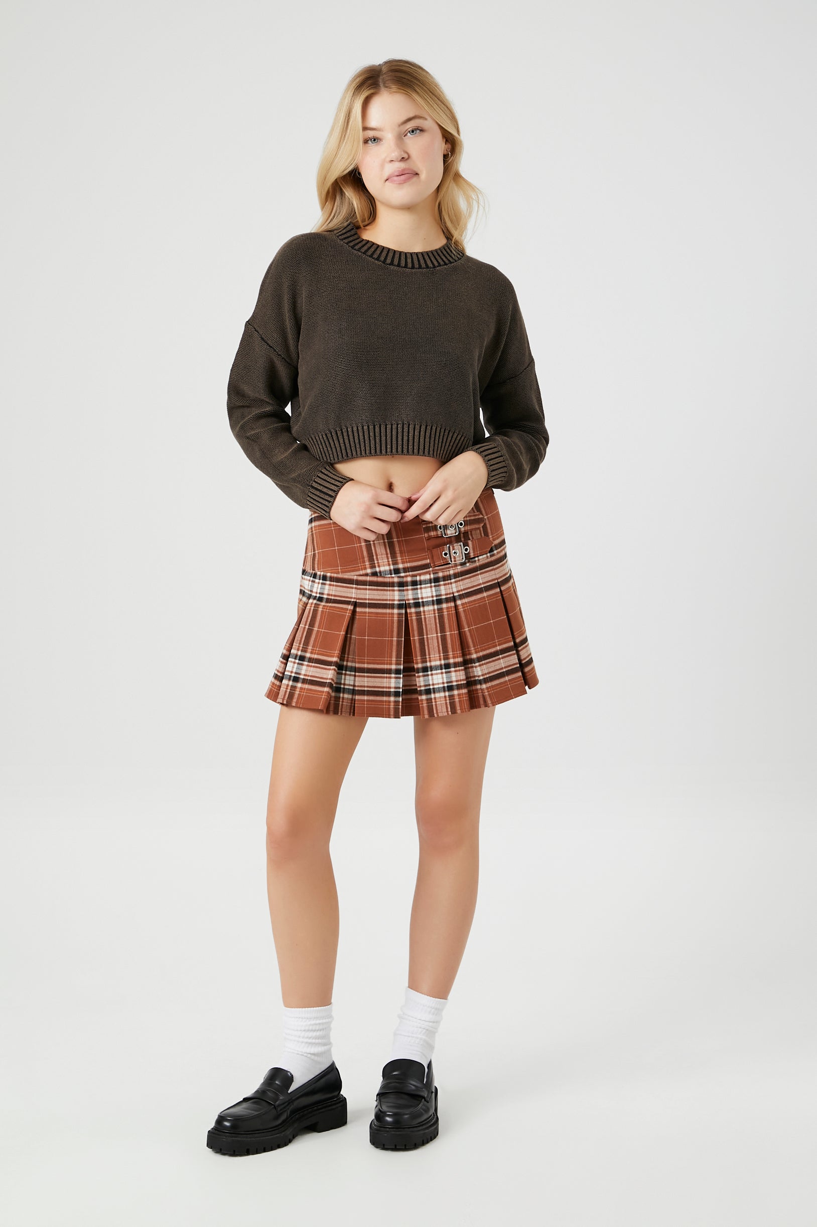 Cropped Crewneck Sweater