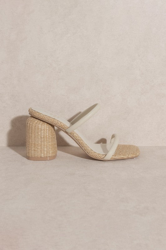 D-Margaret-Raffia High Heel Mules