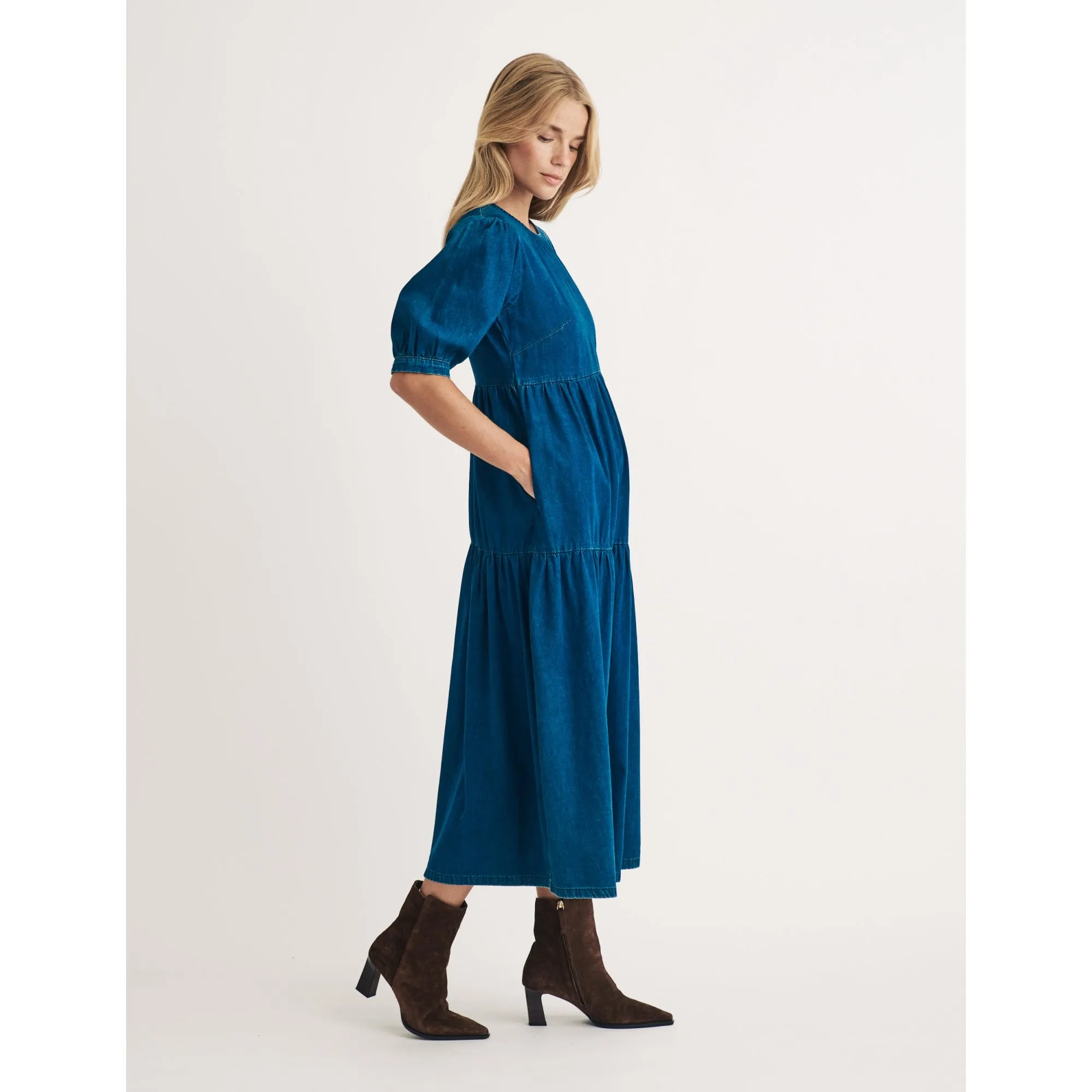 Denim Rochelle Midi Dress