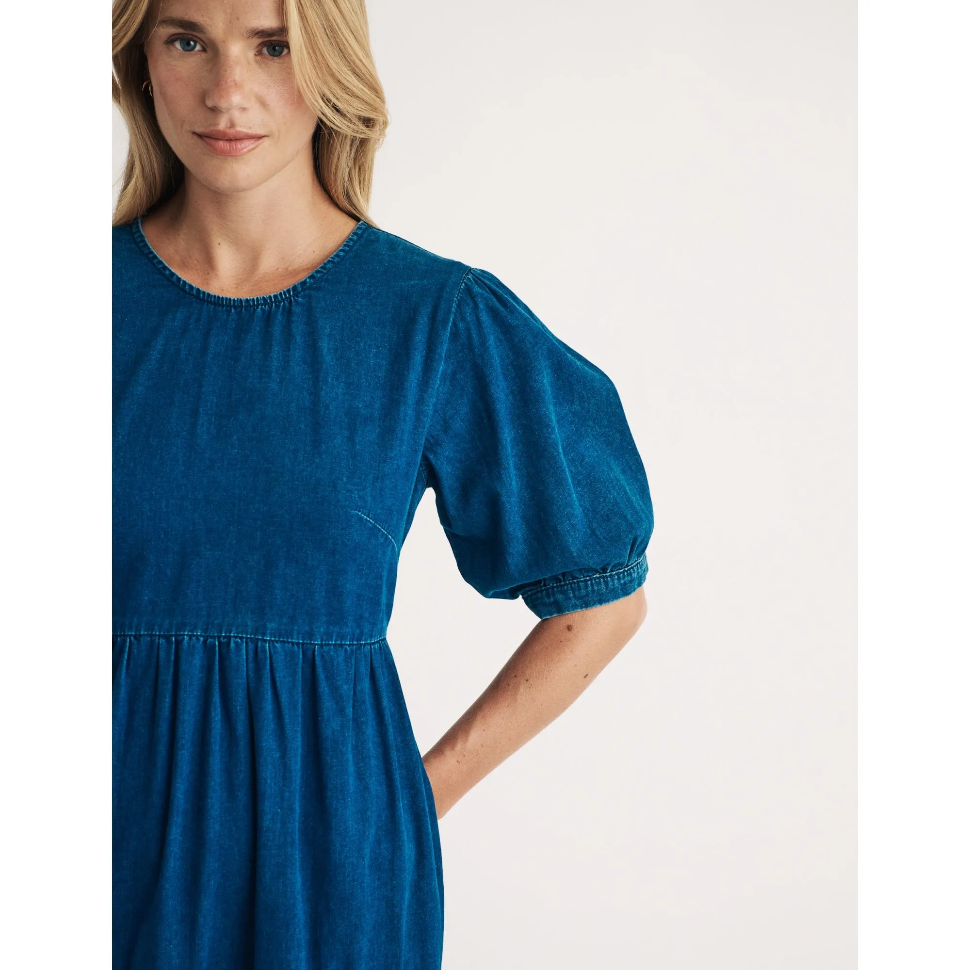 Denim Rochelle Midi Dress