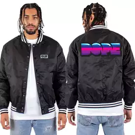 Dope Stripes - Black Varsity Jacket