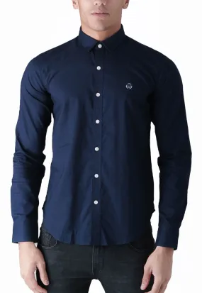 Duck and Cover Birch Long Sleeve Shirt Navy