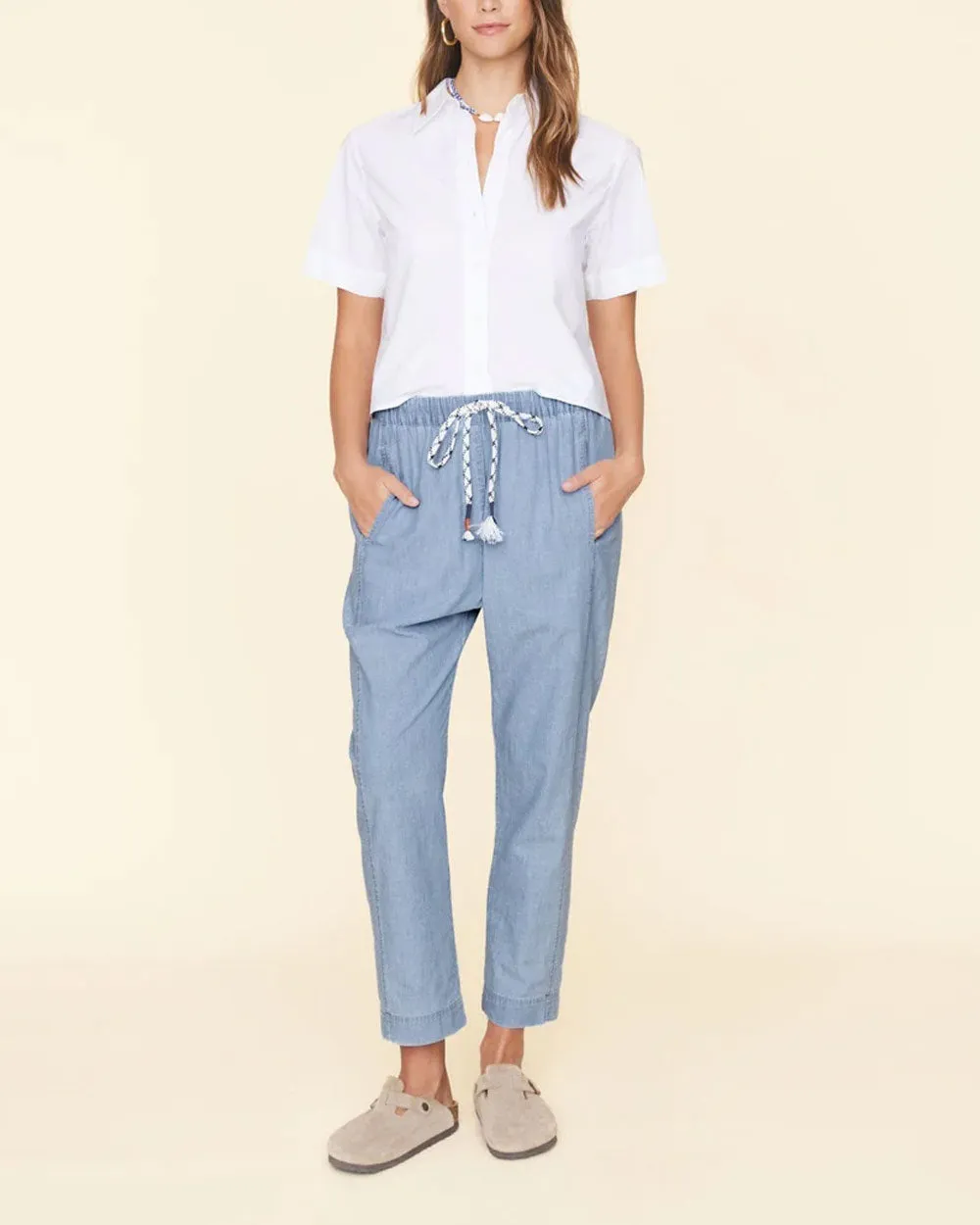 Dusty Blue Draper Pant