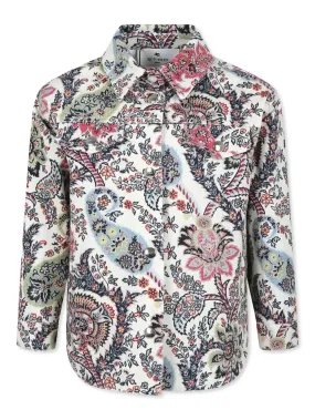 ETRO KIDS White Outerwear Jacket With Paisley Patterns