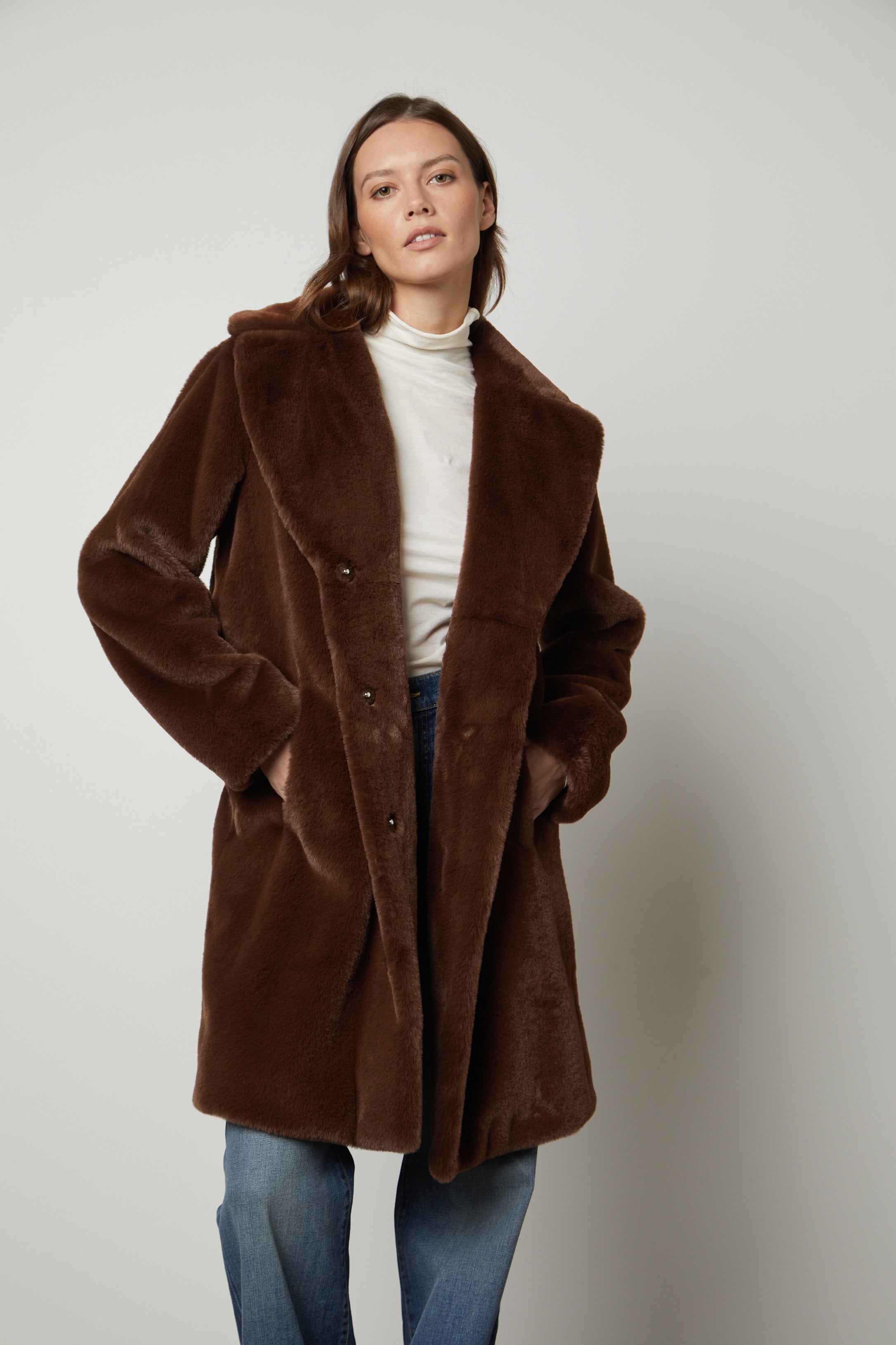 EVALYN LUX FAUX FUR COAT