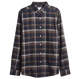 Farah Jean Check Long Sleeve Shirt - Mocha Brown