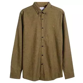 Farah Steen Brushed Cotton Long Sleeve Shirt - Honey Mustard