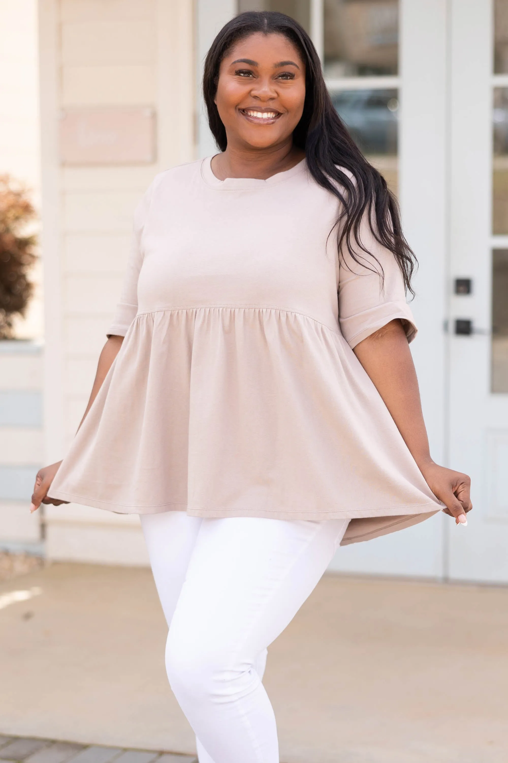 Fearless Soul Top, Ash Mocha